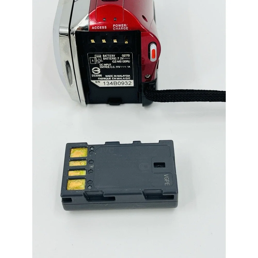 JVC Everio GZ-MS120RU Flash Media Camcorder Red UNTESTED AS-IS